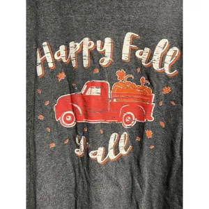 Delta Pro Weight Happy Fall Yall Graphic T-Shirt Charcoal‎ Gray Women 2XL thumbnail 4
