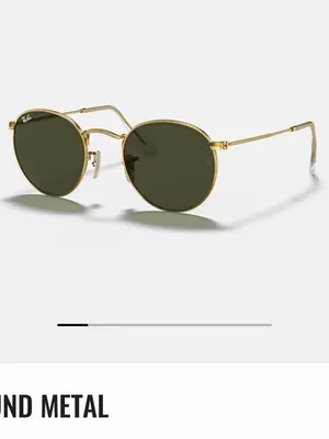 Ray-Ban Gold Frame Sunglasses with Black Lenses thumbnail 7