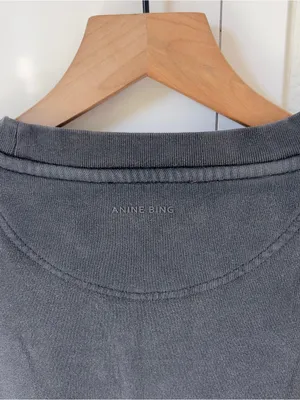 Anine Bing Ramona Sweatshirt University of Dallas in Washed Black NWT thumbnail 4