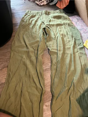 Abercrombie large green wide leg pants thumbnail 4