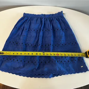 Tommy Hilfiger Blue Smocked Elastic Waist‎ A-Line Mini Skirt Womens Casual thumbnail 8