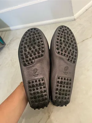 M.Gemi Gunmetal Mettalic Pastoso Driving Moc Loafers Size 39.5 thumbnail 4
