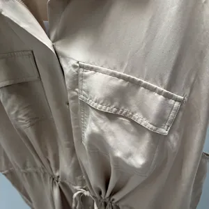Old Navy Mocha Taffy Waist-Defined Utility Midi Shirt Dress thumbnail 5
