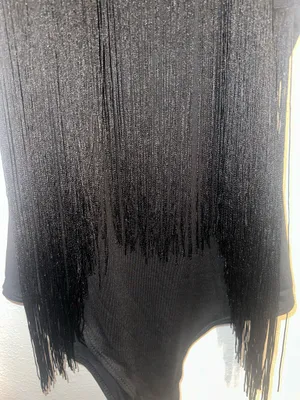 Black Fringe Bodysuit thumbnail 4