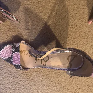 Sam Edelman snakeskin heels purple and pink size 10M thumbnail 5