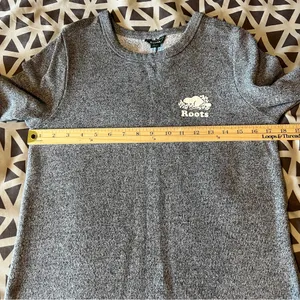 Roots Heather Gray Crew Neck Long Sleeve Plush Sweatshirt Dress Casual Size XS‎ thumbnail 9