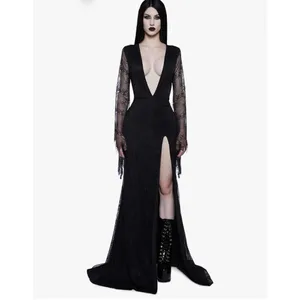 Dolls Kill Lace Morticia Vampire Queen Maxi XXS costume thumbnail 3