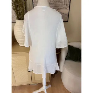 EBERJEY Balsa Beach Malena tunic cover-up Whote‎ Size S/M thumbnail 4