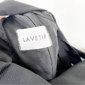 Lavetir Long Chiffon V-Neck Bridesmaid Dress Women's Size 2 Black‎ Slit Formal thumbnail 8
