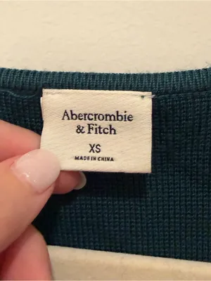 Abercrombie & Fitch Teal Knit Double Zip‎ Square Neck Cardigan Top Size XS thumbnail 2