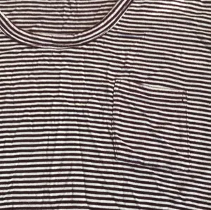 Brandy Melville Striped Burgundy Tee thumbnail 2