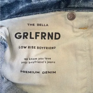 Grlfrnd Jeans Low Rise Boyfriend The Bella Size 24 Blue thumbnail 5