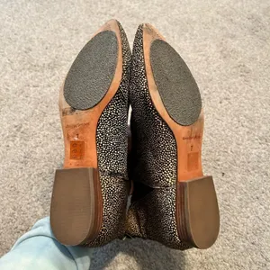 Madewell Gold Black Dotted Calf Hair Chelsea Ankle Boots Pointed Toe‎ Womens 7 thumbnail 5