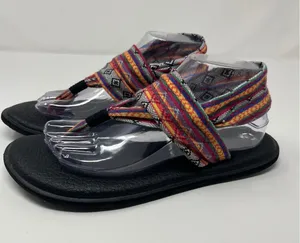 Sanuk Yoga Sling 2 Geometric Knit Sandal Women 9 Multicolor Boho Hippie Tribal thumbnail 1