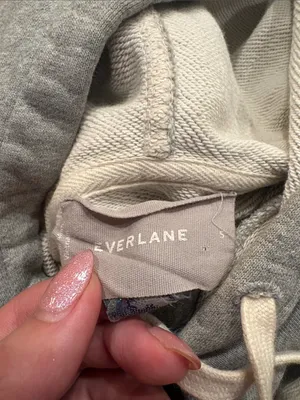 Everlane Light Gray Women's Pullover Hoodie thumbnail 2