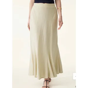 OGL Materica Green Ribbed Knit Maxi Skirt High Waisted Elastic Size M NWT thumbnail 3