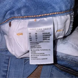 American Eagle Outfitters Women's High Waist Super Stretch Skinny Blue Jeans thumbnail 7