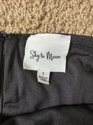 Sky to Moon Black Mini Dress thumbnail 3