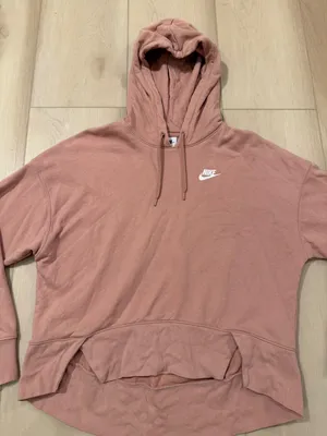 Nike Coral Cropped Hoodie Sweatshirt Women's Size Small thumbnail 2