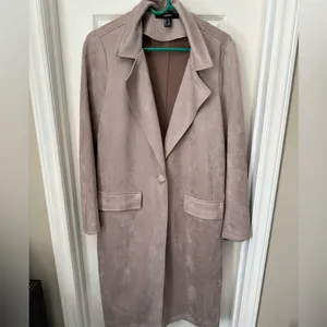 Forever 21 Dusty Pink Long Coat thumbnail 2