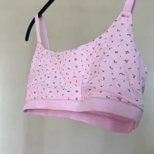 NEW SKIMS‎ PINK FLORAL SCOOP NECK BRALETTE Size L thumbnail 4