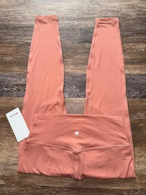 Lululemon Align High Rise 28” Pink Savannah Size 12 NWT thumbnail 1
