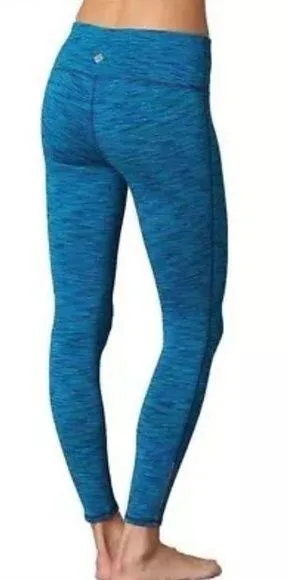 Prana Caraway Tight Leggings Womens Small Indigo Blue Stretch Performance Fleece thumbnail 2