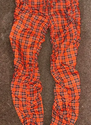 Love-j Women's Orange and Red Trousers thumbnail 1