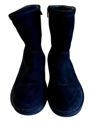 UGG Australia Classic Short Boots Black Suede Sheepskin Size 916 thumbnail 2