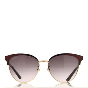 Gucci GG0074S Cat eye sunglasses gold metal frame purple gradient lenses thumbnail 2