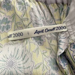 April Cornell‎ Maxi Skirt Womens Small Blue Yellow Floral Boho Buttons Stretch S thumbnail 11