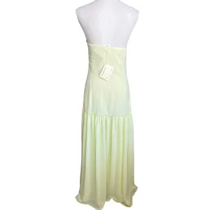 Peppermayo yellow Eden strapless maxi dress drop waist new with tag size 8 thumbnail 6