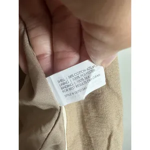 Club Monaco Womens Tan Cotton Silk Utility Safari‎ Blazer Jacket Gold Buttons 4 thumbnail 6