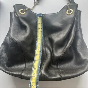 Antonio Melani Elegant Black Leather Tote Bag thumbnail 6