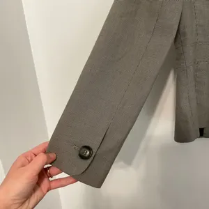 ANN TAYLOR Factory Tan / Brown Black Houndstooth Two Button Work Blazer Jacket 4 thumbnail 13