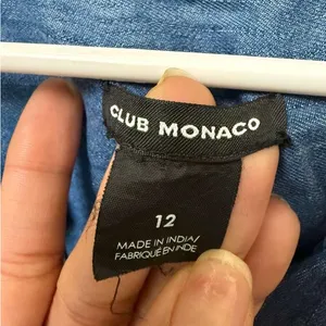 Club Monaco Rahma Dress In Denim Long-Sleeve Size: 12 thumbnail 4