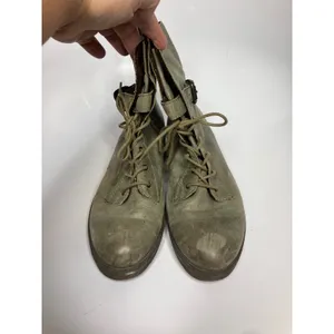 OTBT Brentsville Boots Women 10M Sage Green Good Distressed Leather Combat thumbnail 4
