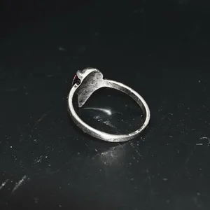 Gothic Raven Head Ring Silver thumbnail 4