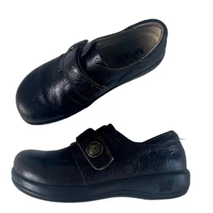 ALEGRIA Mary Jane Leather Clogs‎ Brown Floral Paisley Size 39 EU (8.5 US) thumbnail 4