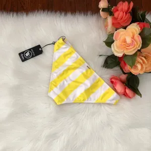 Wildfox Yellow Stripe Bikini Bottom Hipster Swim NWT Retro Summer thumbnail 2