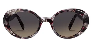 Warby Parker Renee sunglasses featuring a grey tortoise shell pattern thumbnail 1