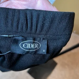 Cider Black Ribbed Skater Skirt Mini Size Small NEW! thumbnail 4