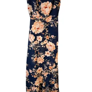 Lulus Navy Blue Pink Floral Asymmetrical High Low Dress Woman Sz XS thumbnail 4