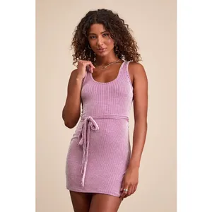 NWT Lulus Sleeveless Mini Dress Washed Blue Magenta Party Casual Bundle Size XS thumbnail 8