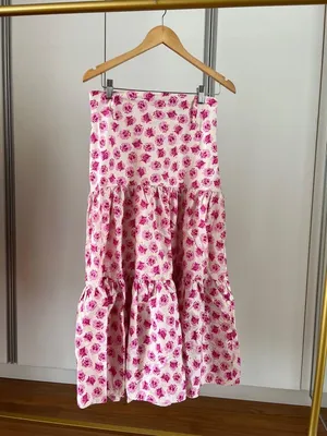 🌸 ZARA Floral Print Belted Tiered Midi Skirt | Size S 🎀 thumbnail 4
