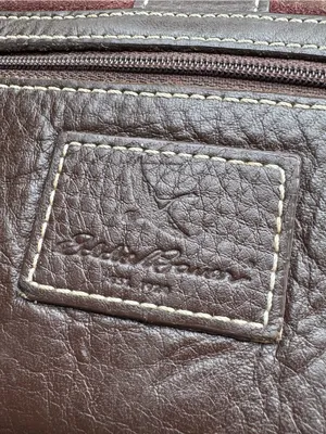 Eddie Bauer Brown Leather Wallet with Suede Flap thumbnail 3