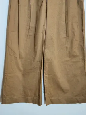Abercrombie & Fitch Khaki Wide Leg Pleated Pants Size 24 Short thumbnail 3