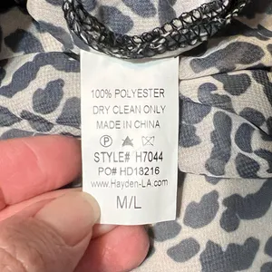 Hayden Leopard Print Cardigan in Black and Cream thumbnail 7
