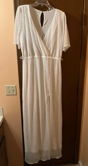 Baltic Born Grace Sparkle Gown in White & Gold thumbnail 3