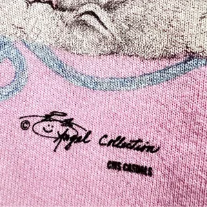 Vintage Fruit of the loom sweatshirt collared pink with dog and cat : Box R: thumbnail 3